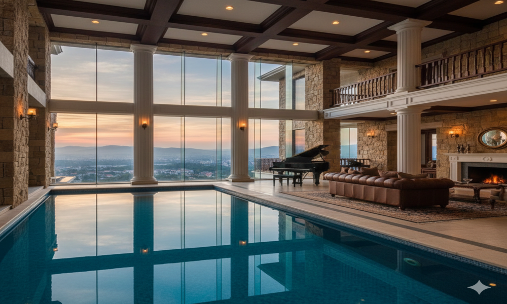 Kolam Renang Dalam Rumah Resort Pemandangan Private Pool : Resort